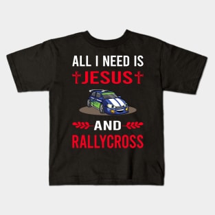I Need Jesus And Rallycross Kids T-Shirt
